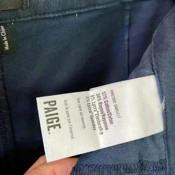 Paige Pleated Mayslie Jogger Navy Blue size 27 - Picture 4 of 5